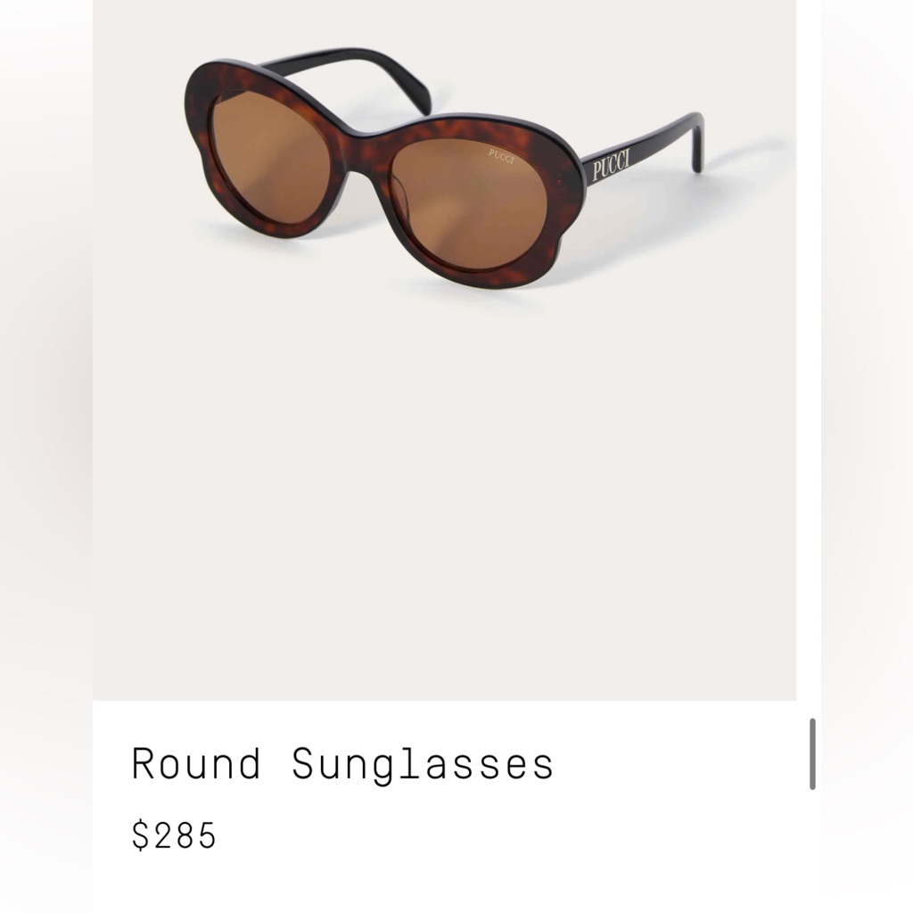 Emilio Pucci Scallop Sunglasses Havana